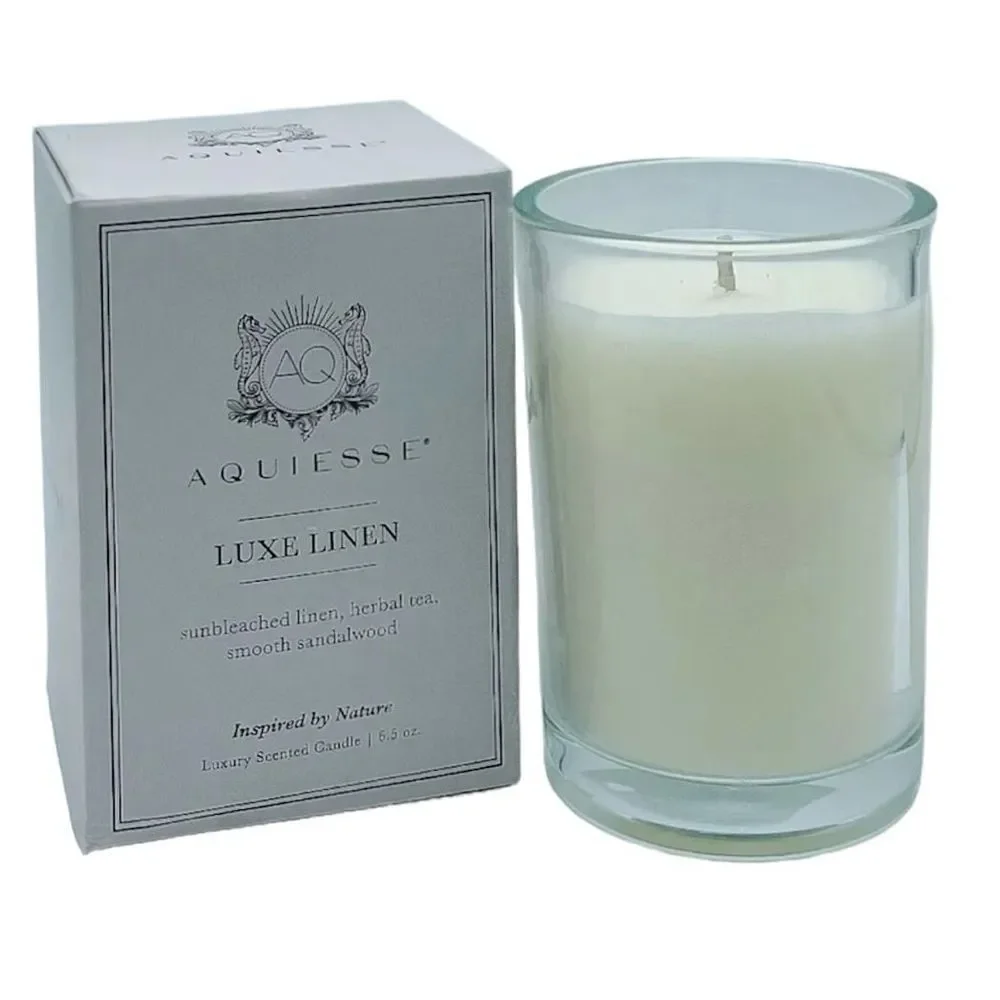 Aquiesse Luxury Scented Candle luxe linen